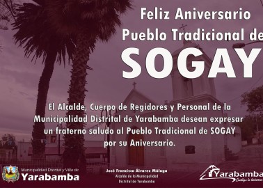 Feliz Aniversario Pueblo Tradicional de SOGAY